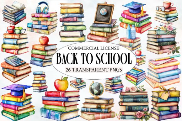 Back to School Books Stacks Sublimation: A Creative Trend for Modern Designers and Entrepreneurs
