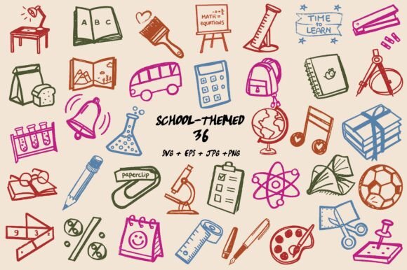 Back to School Classroom Doodle Icons: A Creative Resource for Educators and Students