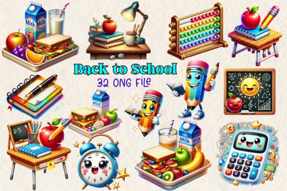 Back to School Clipart Set