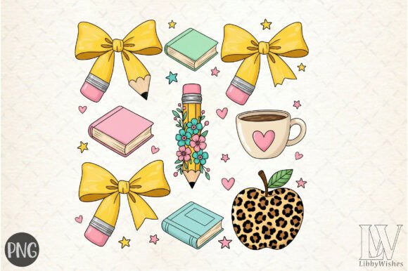 Back to School Cute Png and Teacher Bow Png: Creative Resources for Your Next Project
