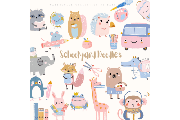 Back to School Kids Doodle Clipart Set: A Creative Resource for Educators and Designers