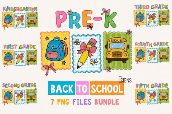 Back to School PNG Bundle Clipart Set
