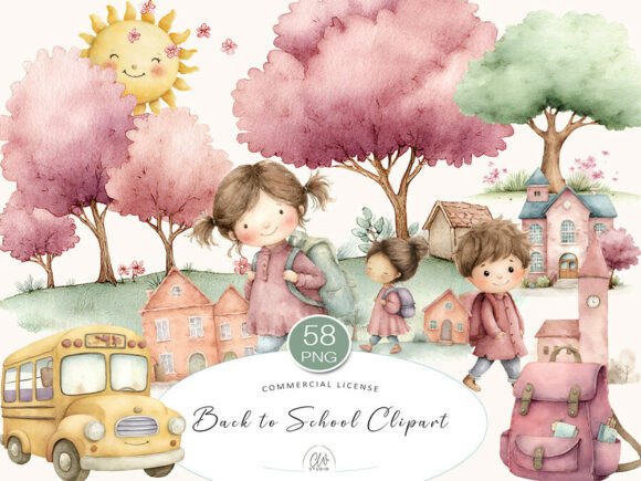 Back to School Watercolor Set
