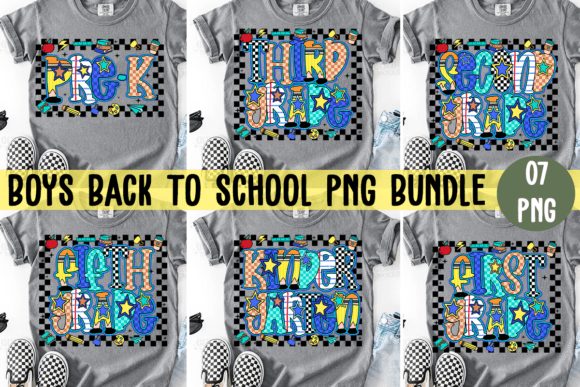 Boy Back to School PNG Bundle