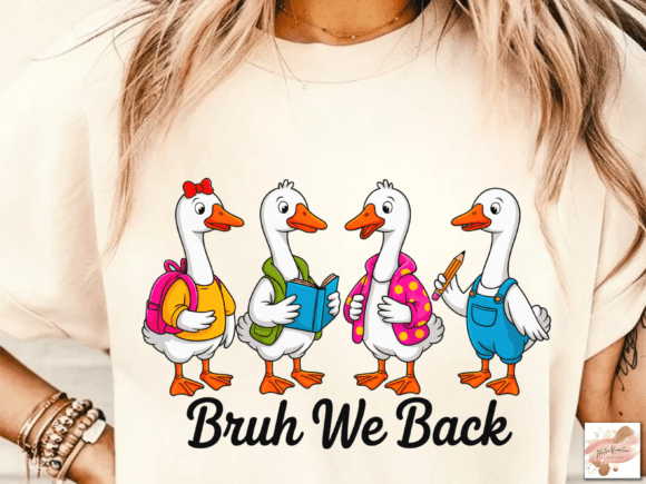 Bruh We Back PNG Goose Back to School: A Trendy, Versatile Graphic for Every Occasion
