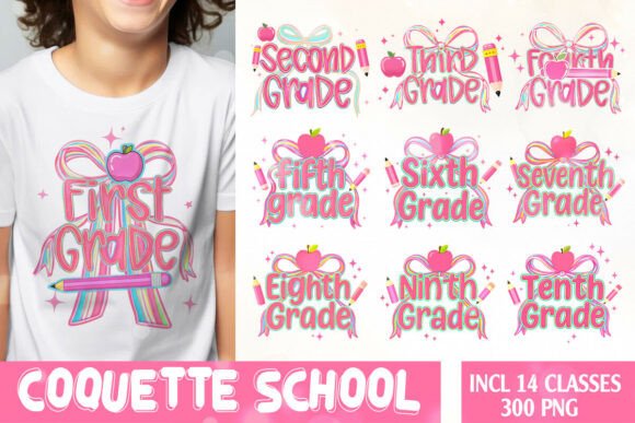 Coquette Preppy Back to School PNG