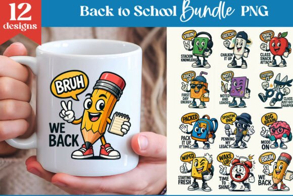 Funny Back to School PNG Bundle: A Playful Twist on Classroom Merchandise
