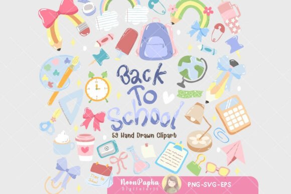 Pastel Back to School Clipart Set: A Versatile Resource for Educators and Creators