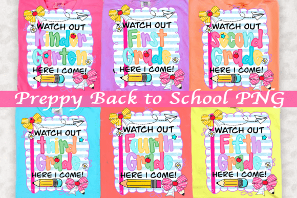 Preppy Back to School PNG Bundle