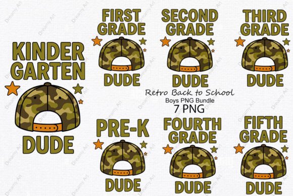 Retro Back to School Boys PNG Bundle – Strategic Use for Creative and Commercial Projects