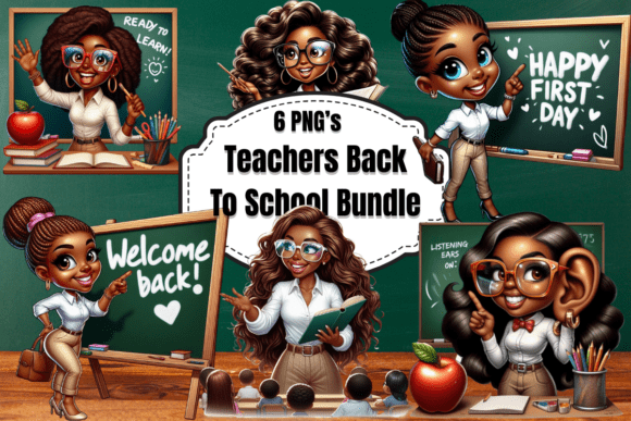Teachers Back to School PNG Bundle