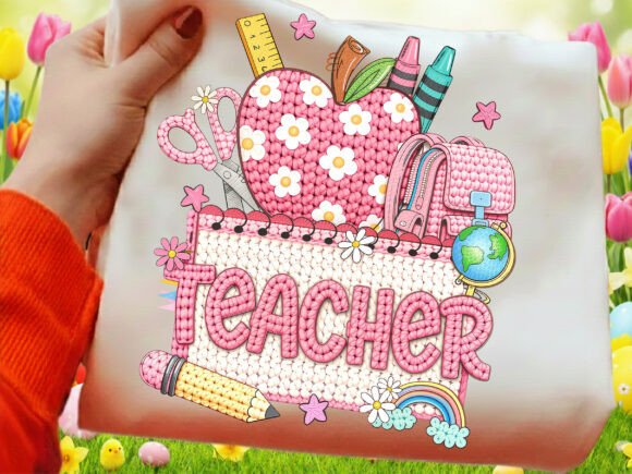 Yarn Crochet Preppy Back to School PNG